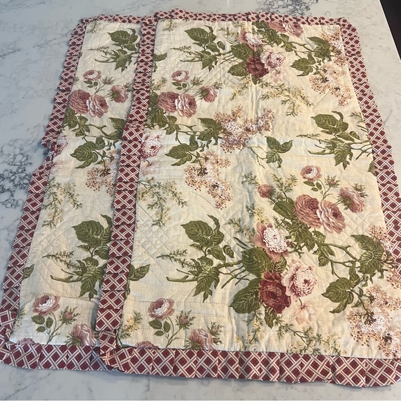 Waverly Floral Cottage King Bedding Reversible Shams, Quilted Comforter, Skirt - Picture 1 of 8